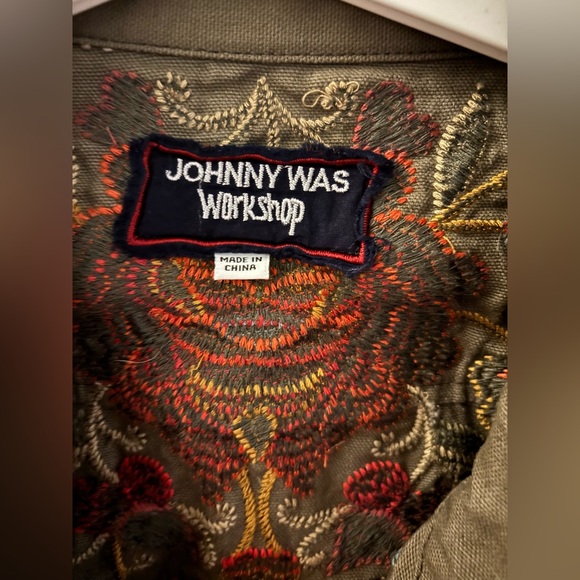 Johnny Was Violette Eyelet Embroidered Military Jacket XL - Picture 6 of 15
